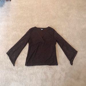 Brown Lacey Blouse